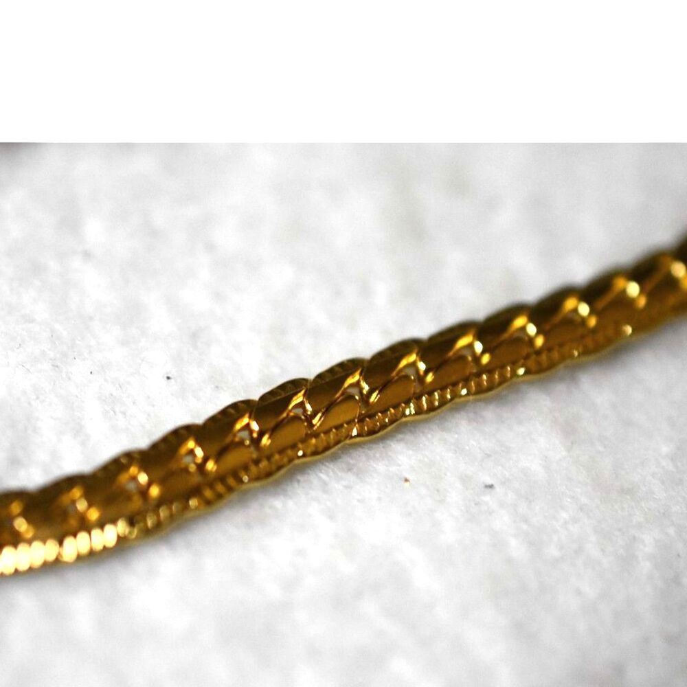 Retro Stainless Steel Gold Tone Caesar Coin Rhinestone Accent 7.5" Bracelet - Picture 4 of 4
